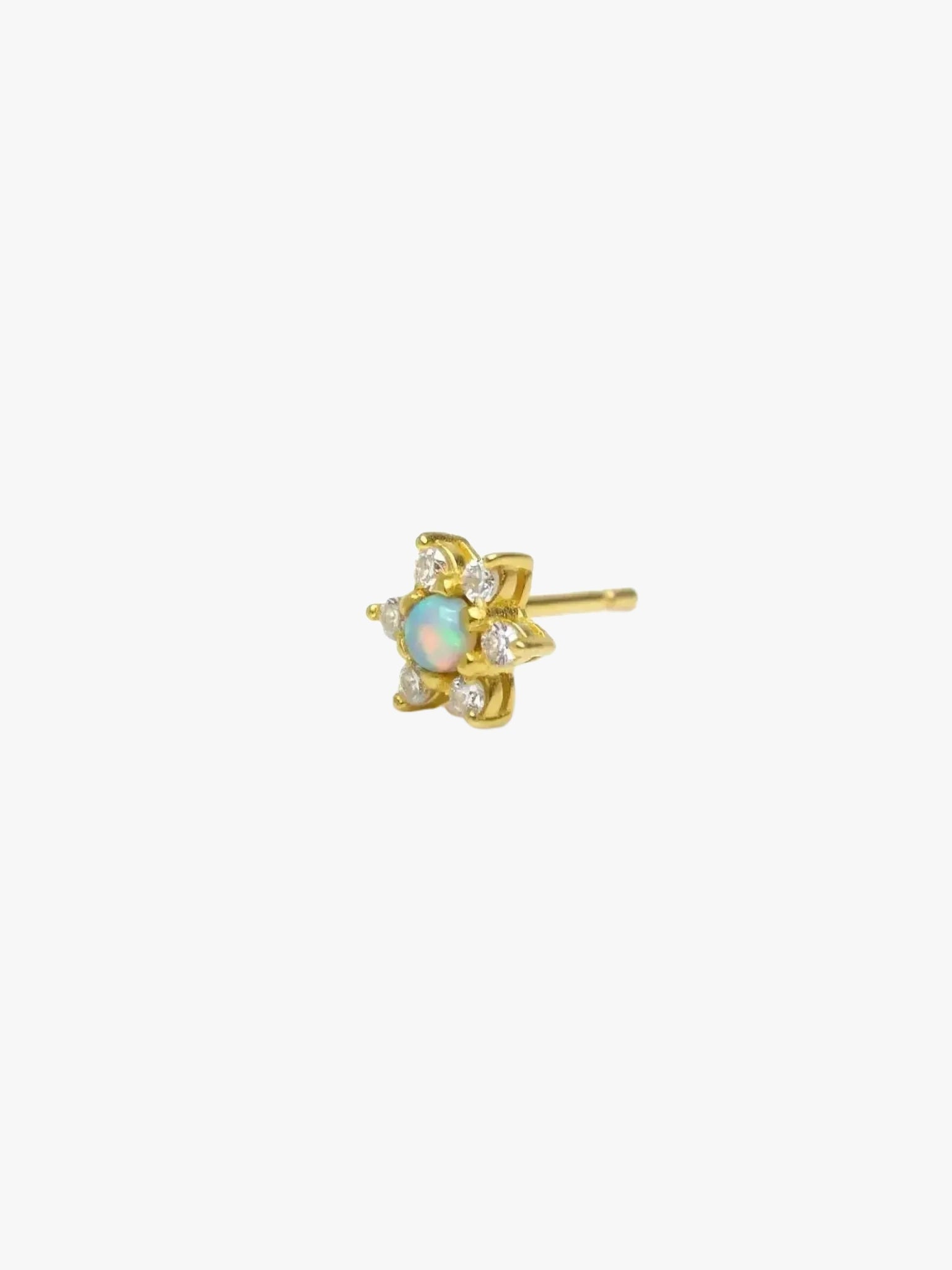 La Kaiser La Kaiser Blue Opal Diamond Daisy Studs in Diamond Daisy Studs - Accessories | Queen Anna House of Fashion Women's Luxury Fashion