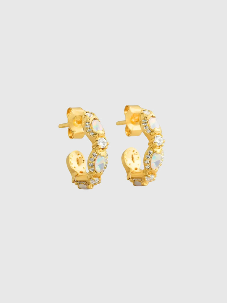 La Kaiser La Kaiser Mini Diamond Marquis Hoops in Marquis Hoops - Accessories | Queen Anna House of Fashion Women's Luxury Fashion