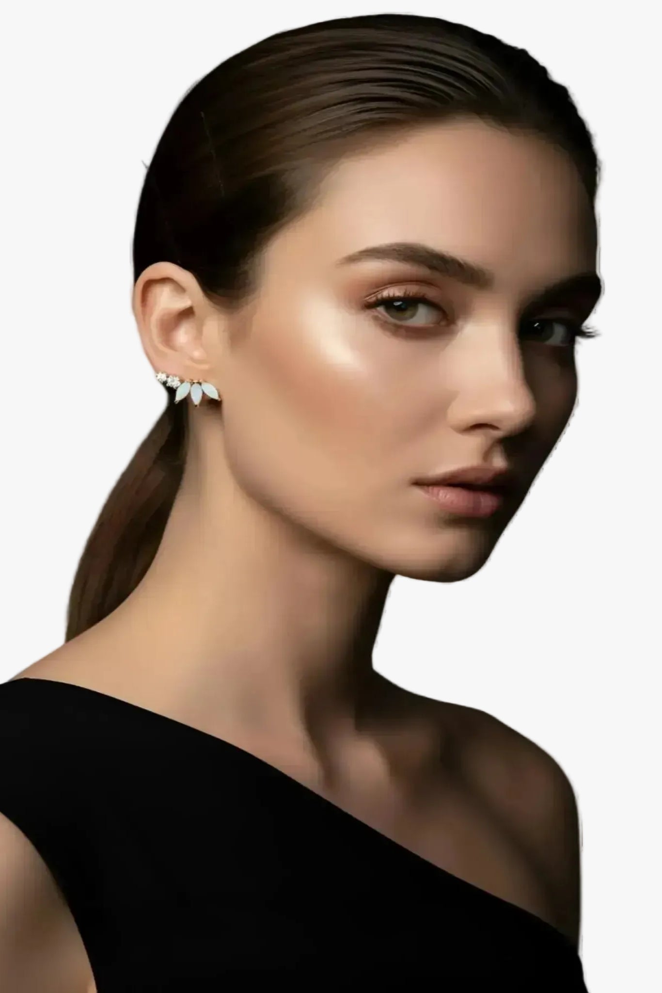 La Kaiser La Kaiser Opal Diamond Twinkling Lotus Studs in Lotus Studs - Accessories | Queen Anna House of Fashion Women's Luxury Fashion