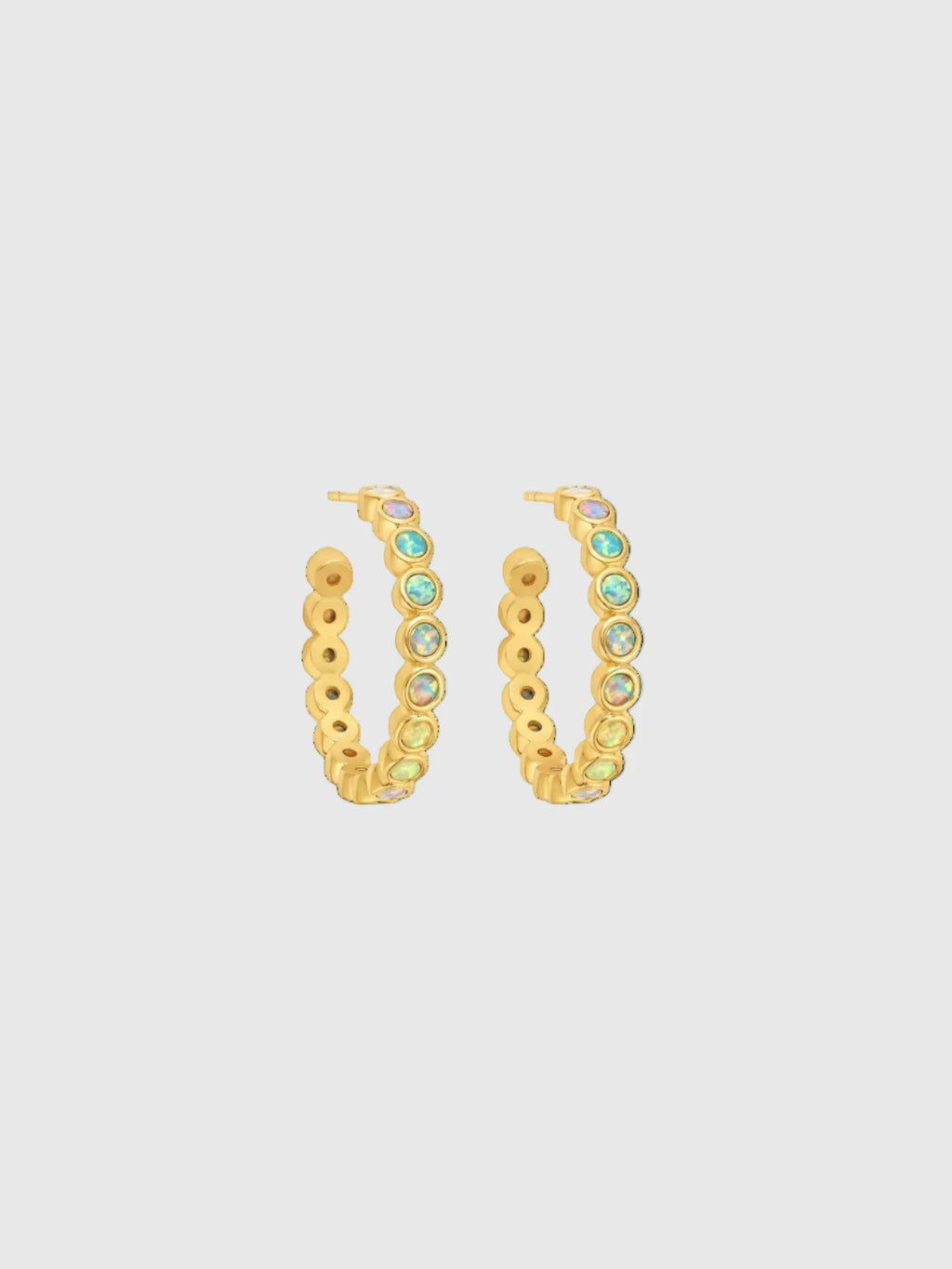 La Kaiser La Kaiser Opal Ombre Grande Hoops in Grande Hoops - Accessories | Queen Anna House of Fashion Women's Luxury Fashion