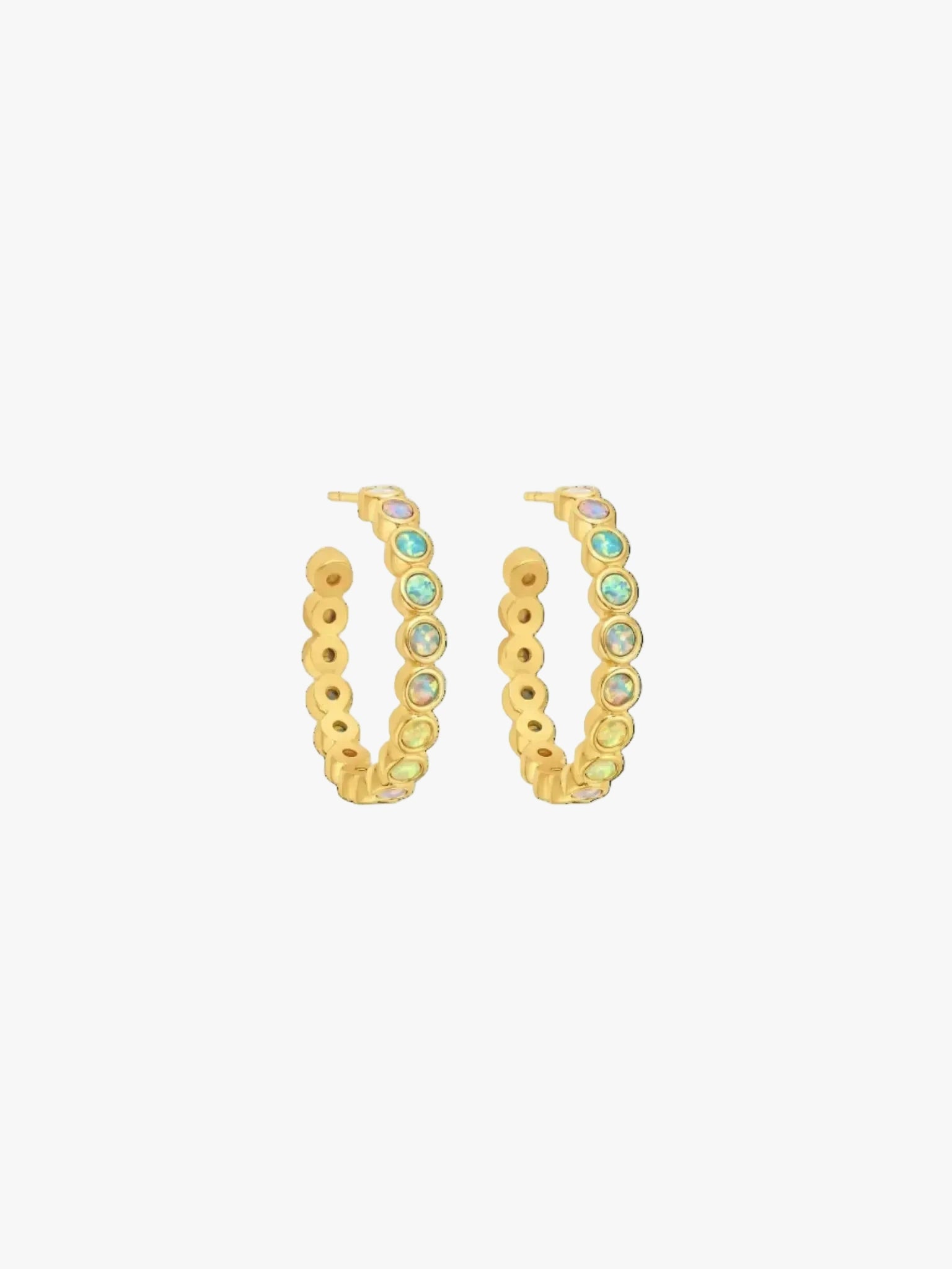 La Kaiser La Kaiser Opal Ombre Grande Hoops in Grande Hoops - Accessories | Queen Anna House of Fashion Women's Luxury Fashion