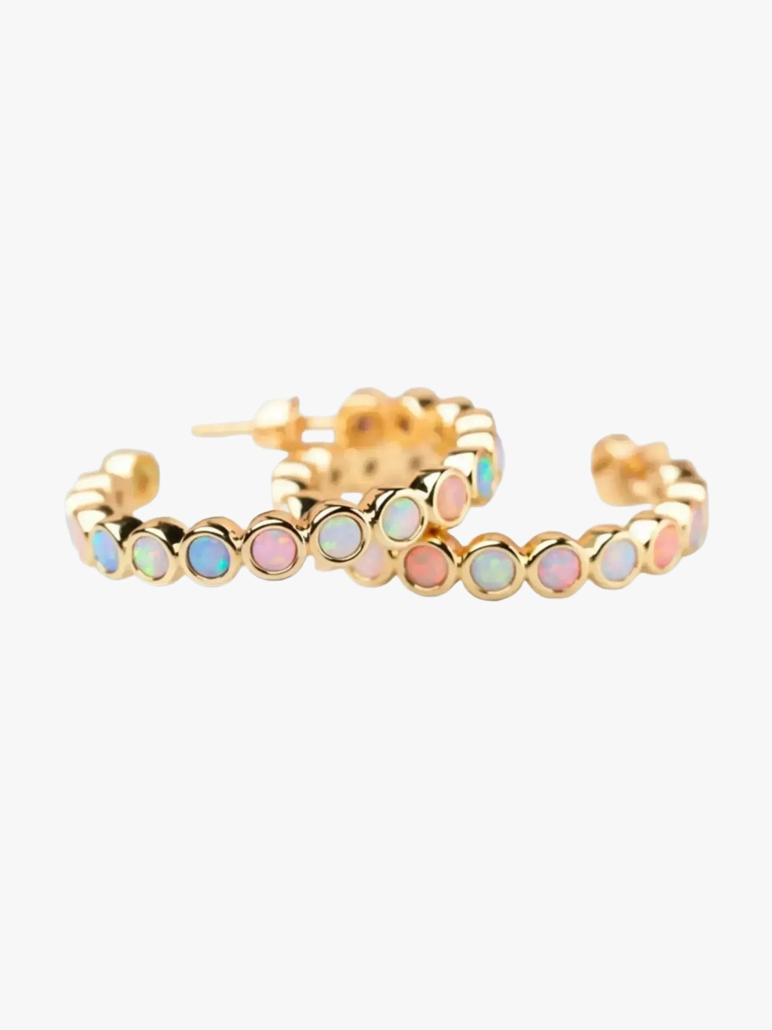 La Kaiser La Kaiser Opal Ombre Grande Hoops in Grande Hoops - Accessories | Queen Anna House of Fashion Women's Luxury Fashion