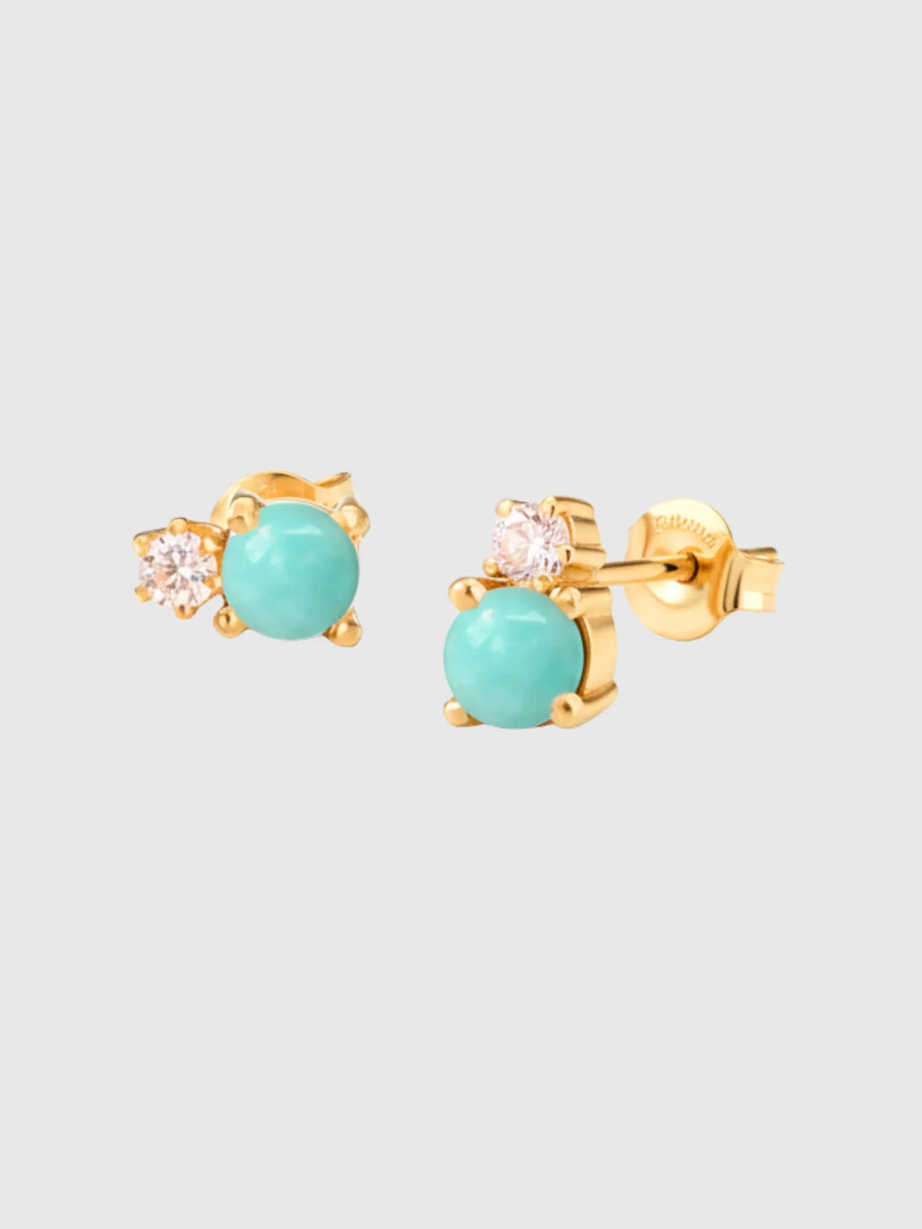 La Kaiser La Kaiser Turquoise Diamond Doublet Studs in Turquoise Studs - Accessories | Queen Anna House of Fashion Women's Luxury Fashion
