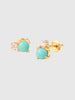 La Kaiser La Kaiser Turquoise Diamond Doublet Studs in Turquoise Studs - Accessories | Queen Anna House of Fashion Women's Luxury Fashion