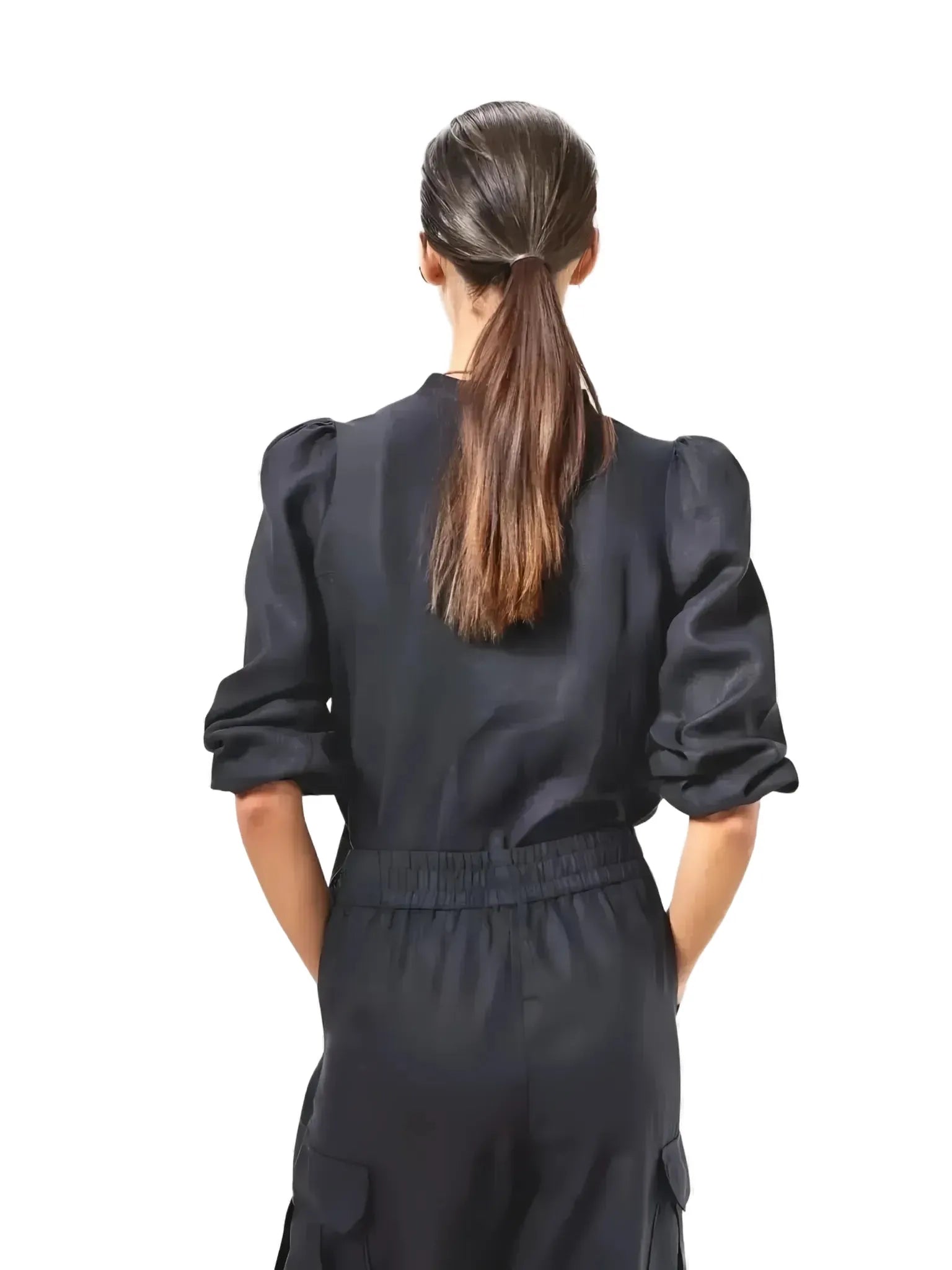 Lanhtropy Lanhtropy Cargo Linen Pants in Black - Bottom | Queen Anna House of Fashion Women's Luxury Fashion
