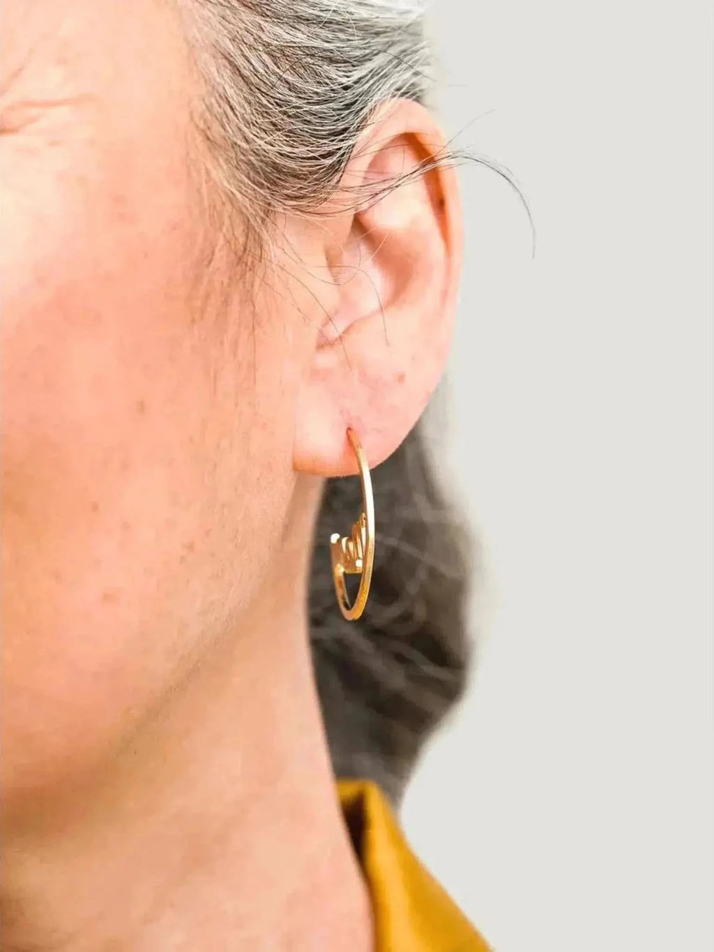 Larissa Loden Larissa Loden MAMA Hoop Earrings in Gold - Jewelry | Queen Anna House of Fashion Women's Luxury Fashion