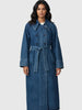 LAUDE the Label LAUDE the Label Marin Washed Denim Trench Coat in S - Outerwear | Queen Anna House of Fashion Women's Luxury Fashion