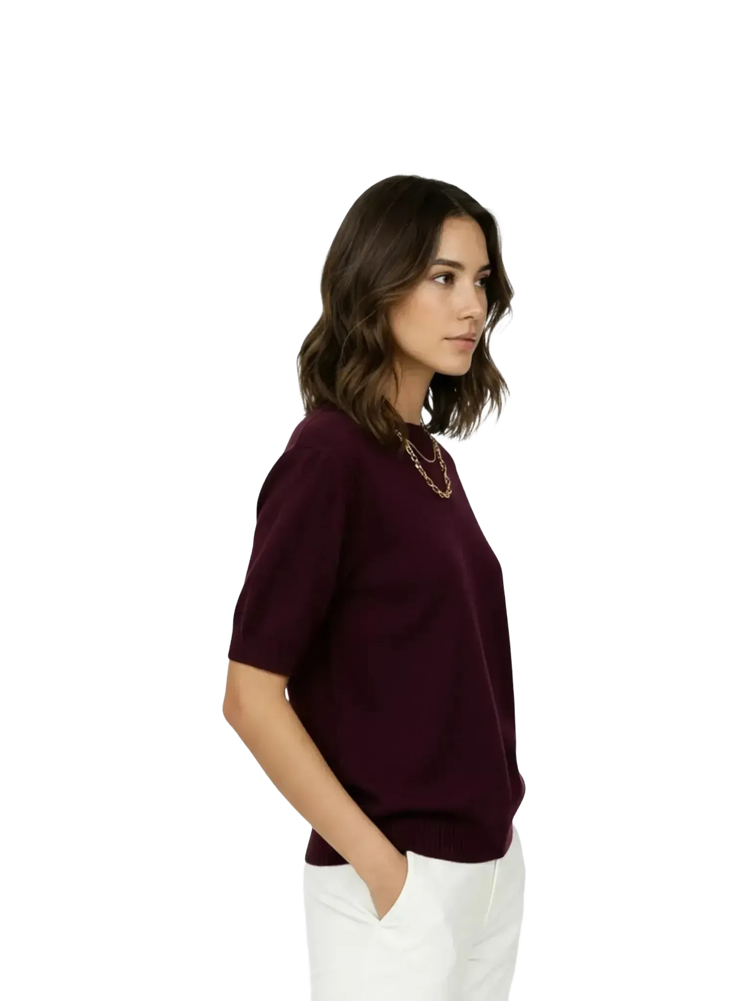 LAUDE the Label LAUDE the Label Row Sweater Tee in Ivory - Top | Queen Anna House of Fashion Women's Luxury Fashion