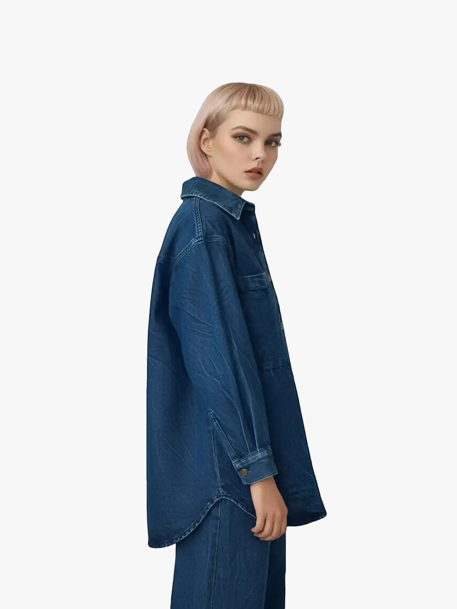 LAUDE the Label LAUDE the Label Washed Denim Boyfriend Shirt in XS - Top | Queen Anna House of Fashion Women's Luxury Fashion