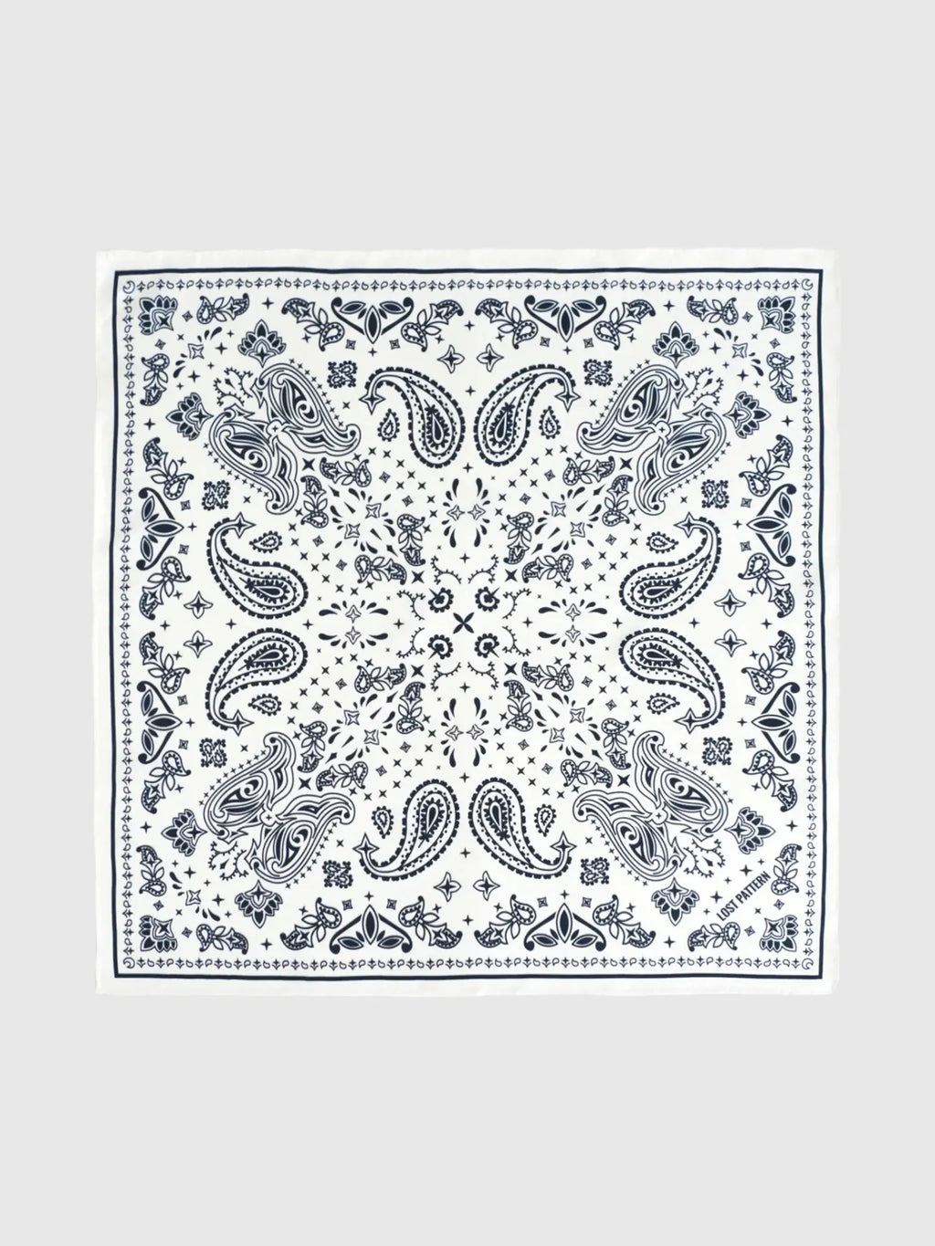 Lost Pattern NYC Lost Pattern NYC Paisley Silk Bandana Scarf in Midnight Blue - Accessories | Queen Anna House of Fashion Women's Luxury Fashion