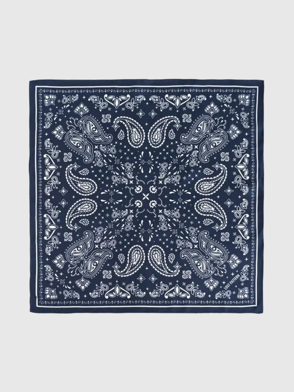 Lost Pattern NYC Lost Pattern NYC Paisley Silk Bandana Scarf in Midnight Blue - Accessories | Queen Anna House of Fashion Women's Luxury Fashion
