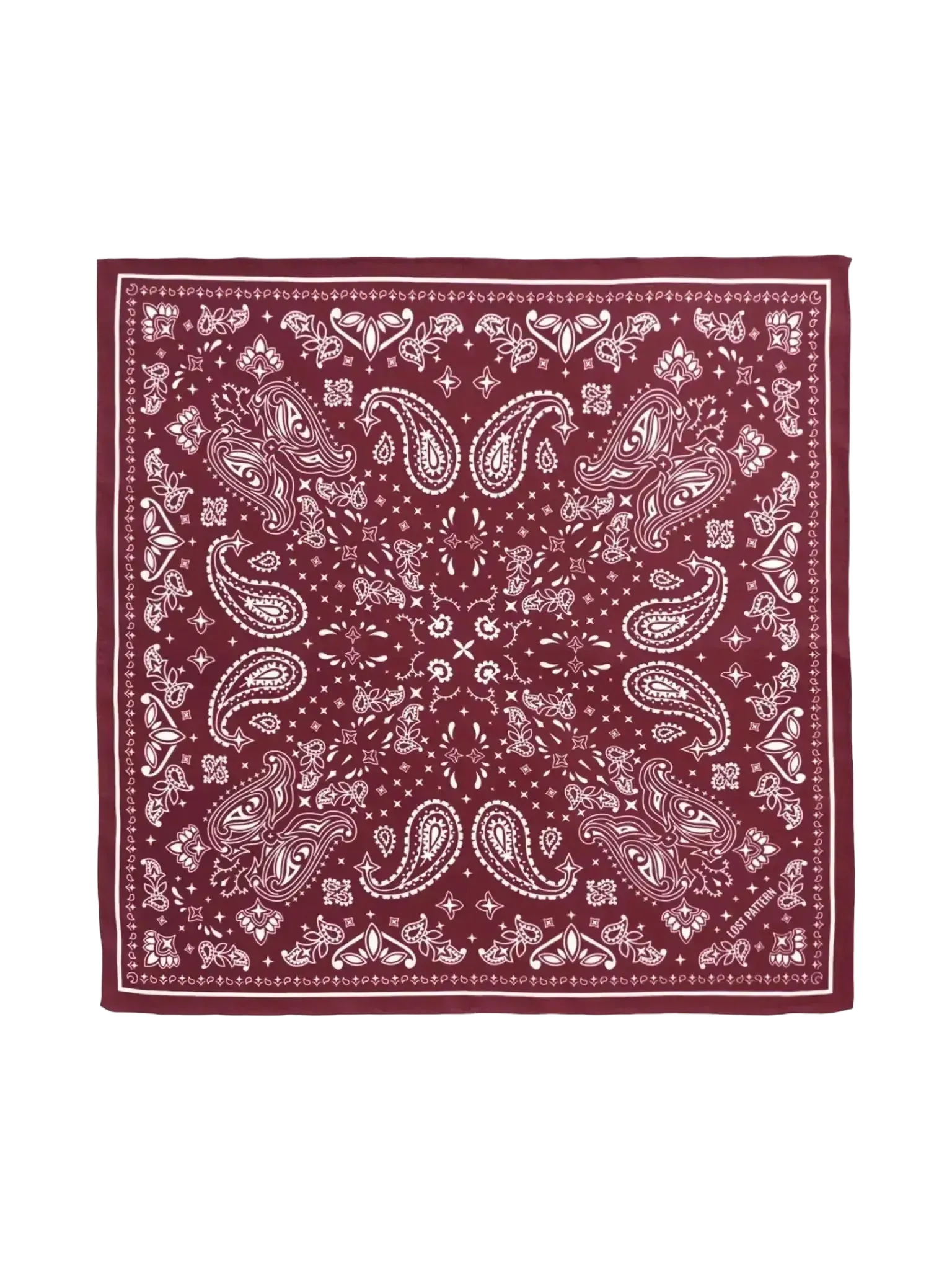 Lost Pattern NYC Lost Pattern NYC Paisley Silk Bandana Scarf in Rodeo Red - Accessories | Queen Anna House of Fashion Women's Luxury Fashion