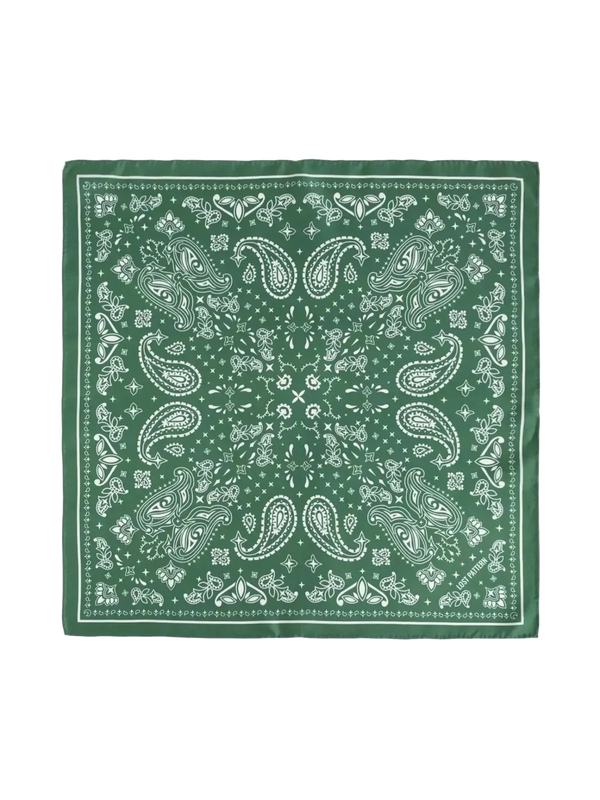 Lost Pattern NYC Lost Pattern NYC Paisley Silk Bandana Scarf in Sagebrush Green - Accessories | Queen Anna House of Fashion Women's Luxury Fashion