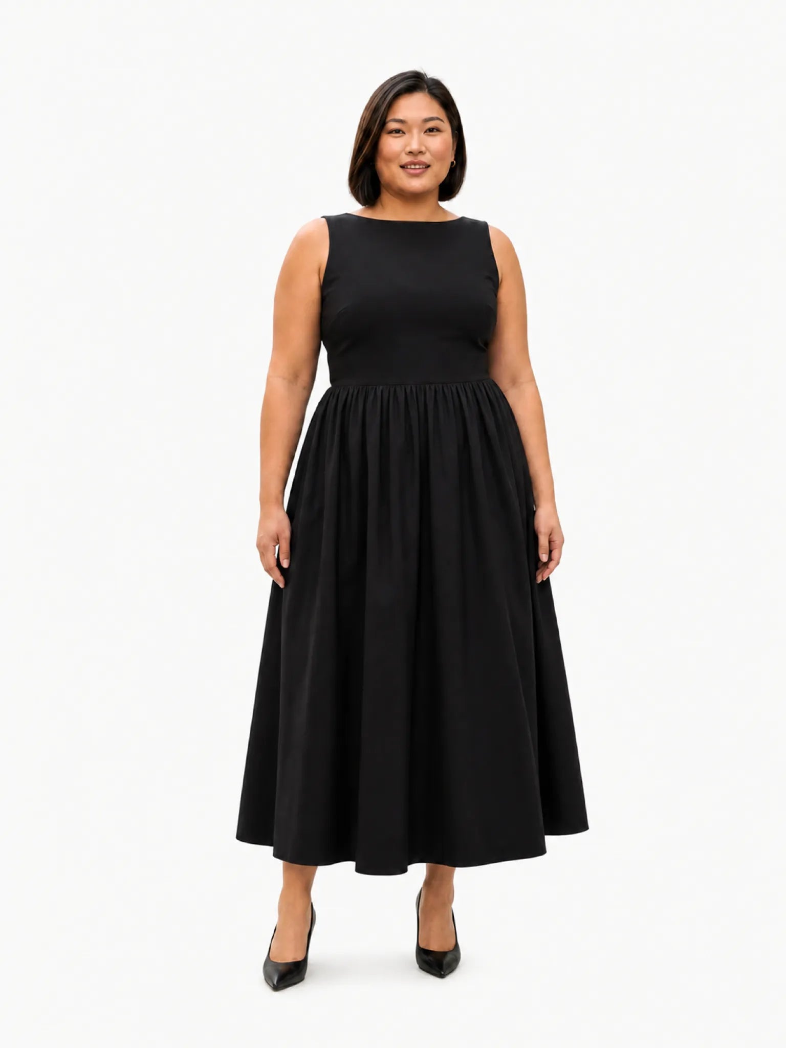 M.M.LaFleur M.M.LaFleur Beatrice Look Back Poplin Dress in Black - Dress | Queen Anna House of Fashion Women's Luxury Fashion