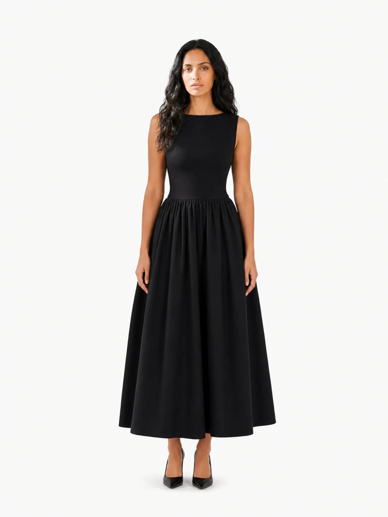 M.M.LaFleur M.M.LaFleur Beatrice Look Back Poplin Dress in Black - Dress | Queen Anna House of Fashion Women's Luxury Fashion