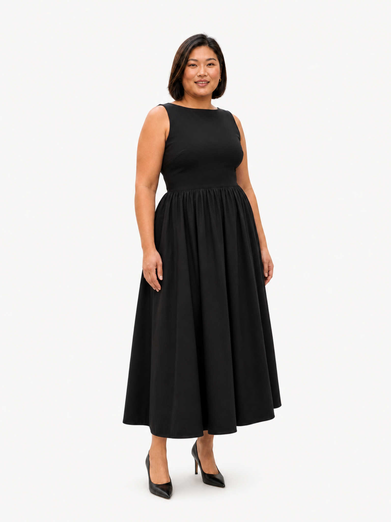 M.M.LaFleur Beatrice Look Back Dress Black Three-Quarter