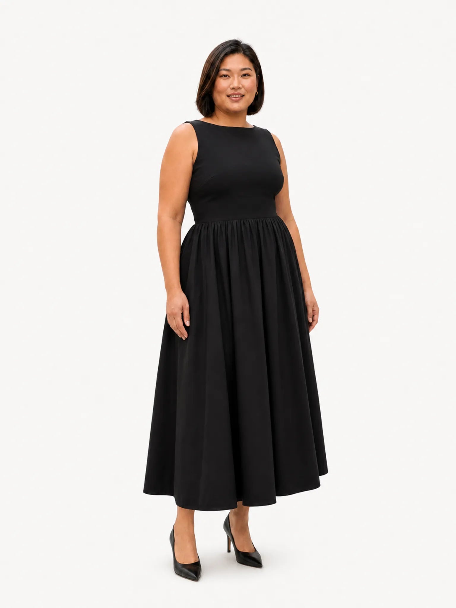 M.M.LaFleur M.M.LaFleur Beatrice Look Back Poplin Dress in Black - Dress | Queen Anna House of Fashion Women's Luxury Fashion