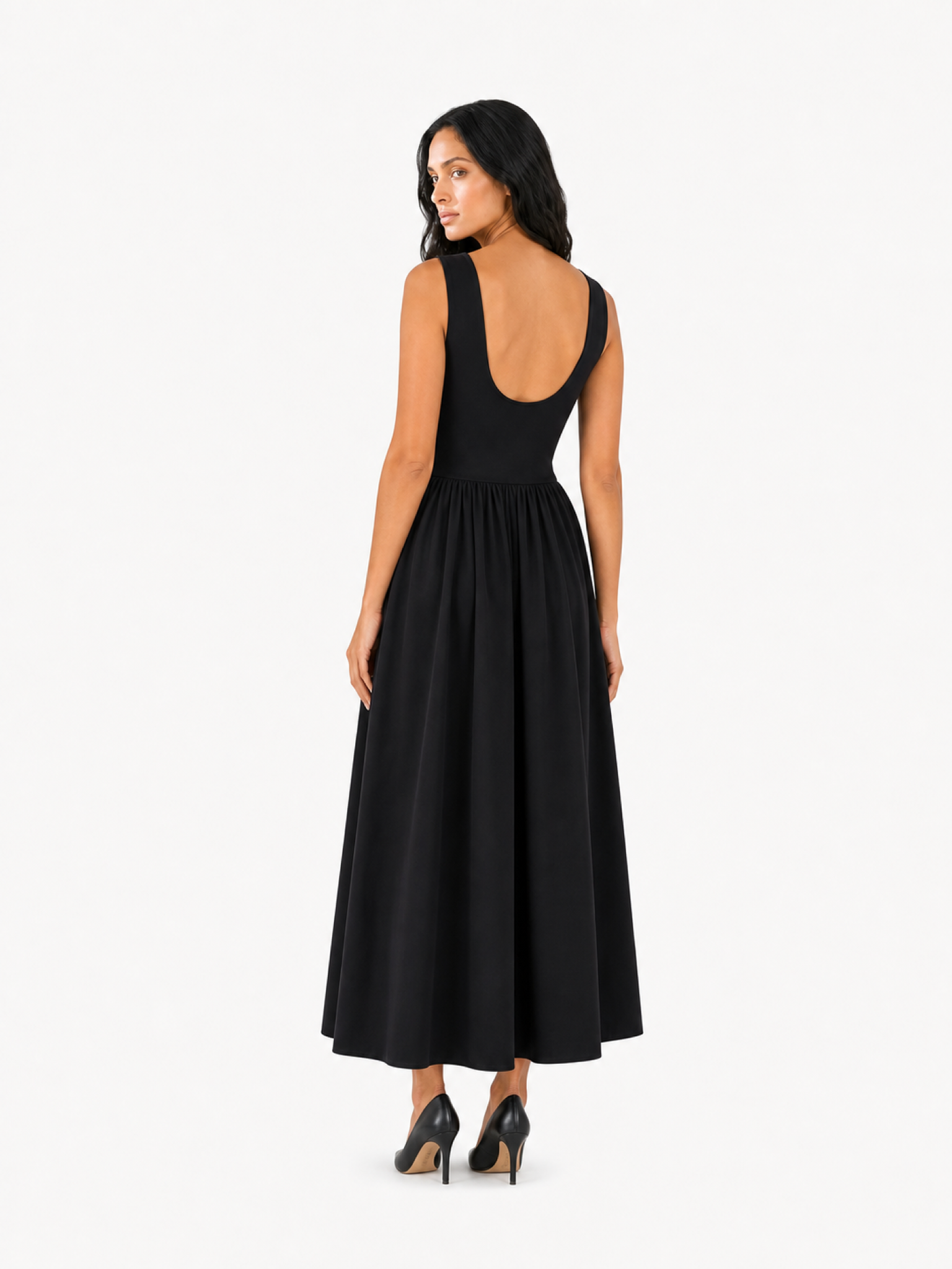 M.M.LaFleur Beatrice Look Back Dress Black Back