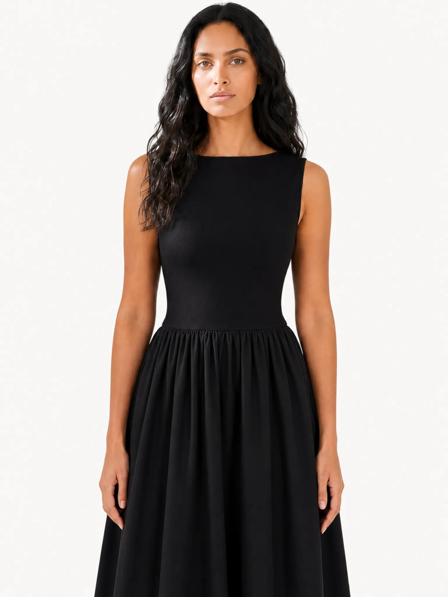 M.M.LaFleur M.M.LaFleur Beatrice Look Back Poplin Dress in Black - Dress | Queen Anna House of Fashion Women's Luxury Fashion