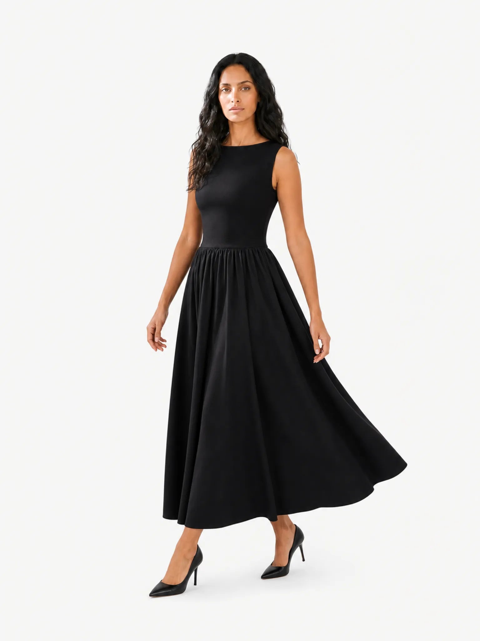 M.M.LaFleur M.M.LaFleur Beatrice Look Back Poplin Dress in Black - Dress | Queen Anna House of Fashion Women's Luxury Fashion