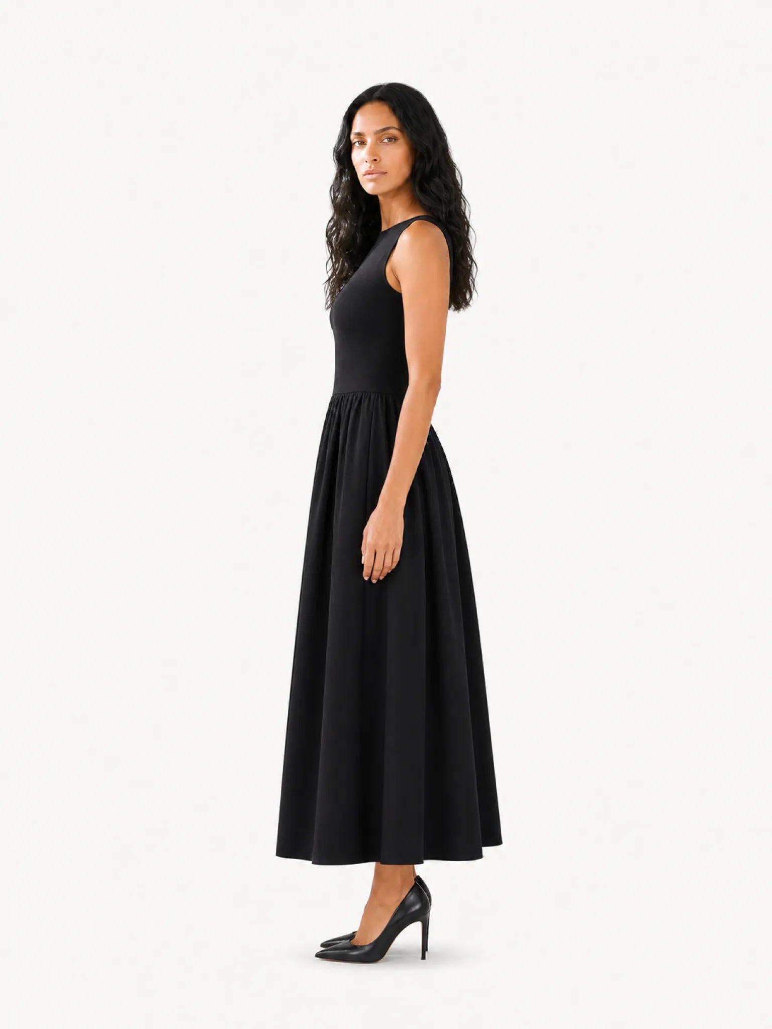 M.M.LaFleur M.M.LaFleur Beatrice Look Back Poplin Dress in Black - Dress | Queen Anna House of Fashion Women's Luxury Fashion