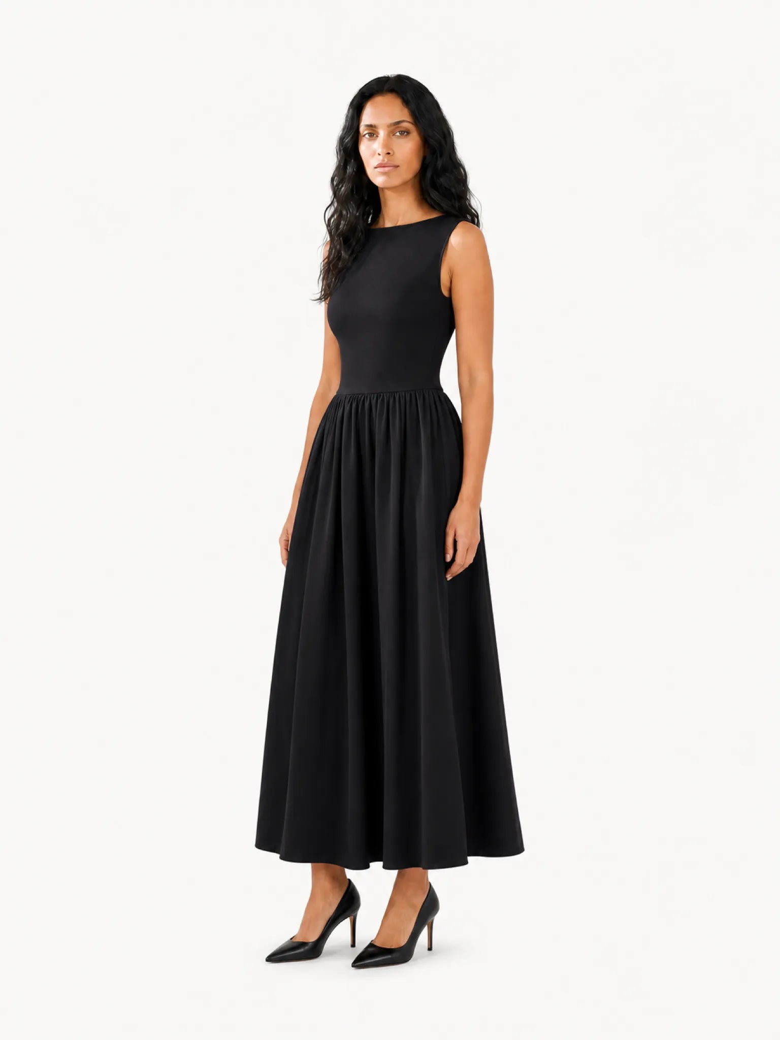 M.M.LaFleur M.M.LaFleur Beatrice Look Back Poplin Dress in Black - Dress | Queen Anna House of Fashion Women's Luxury Fashion
