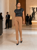 M.M.LaFleur Didion Washable Silk Top Black Lifestyle