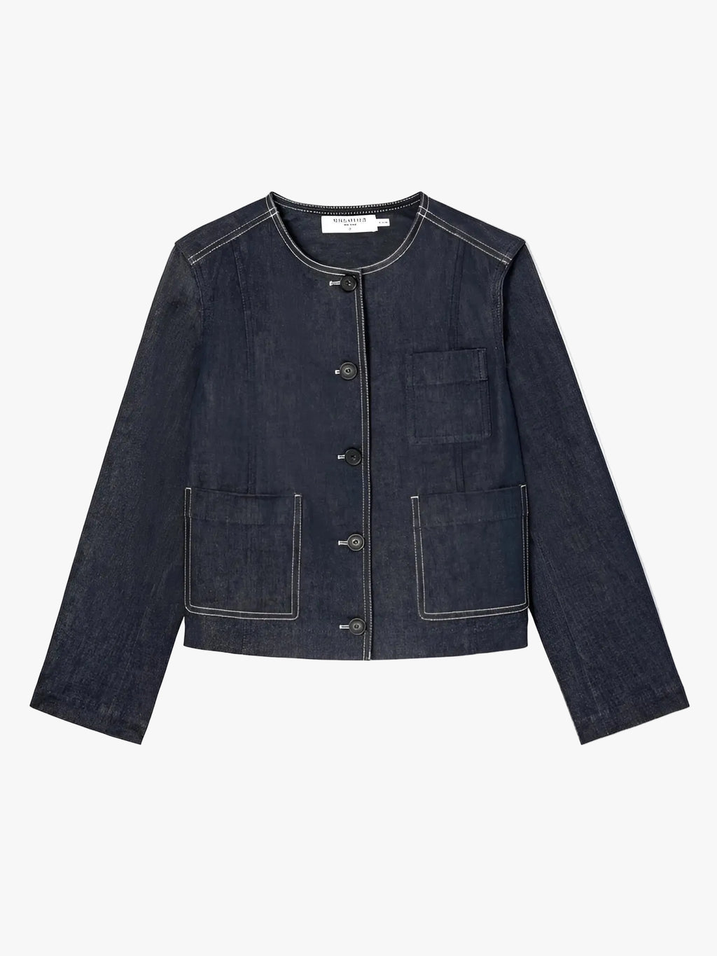 M.M.LaFleur M.M.LaFleur Kane Cropped Stretch Denim Jacket in 12 - Outerwear | Queen Anna House of Fashion Women's Luxury Fashion