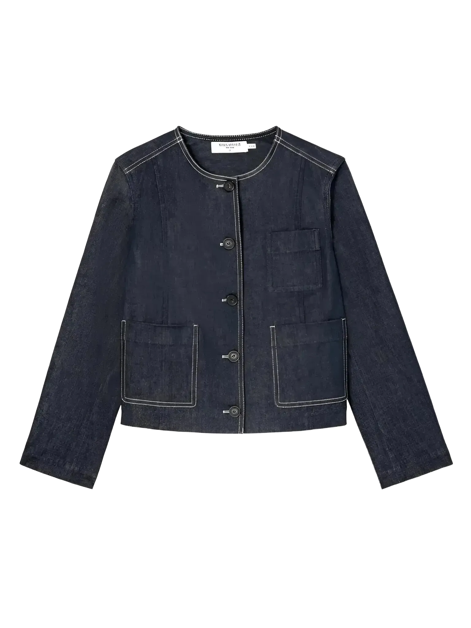 M.M.LaFleur M.M.LaFleur Kane Cropped Stretch Denim Jacket in 12 - Outerwear | Queen Anna House of Fashion Women's Luxury Fashion