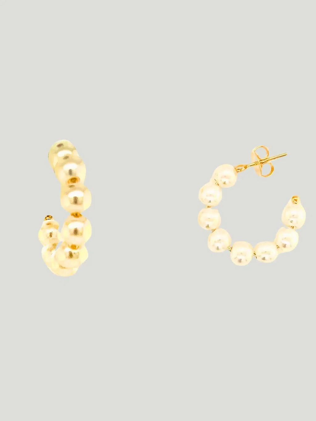 Mali Beads Mali Beads Chunky Pearl Hoops in - Jewelry | Queen Anna House of Fashion Women's Luxury Fashion