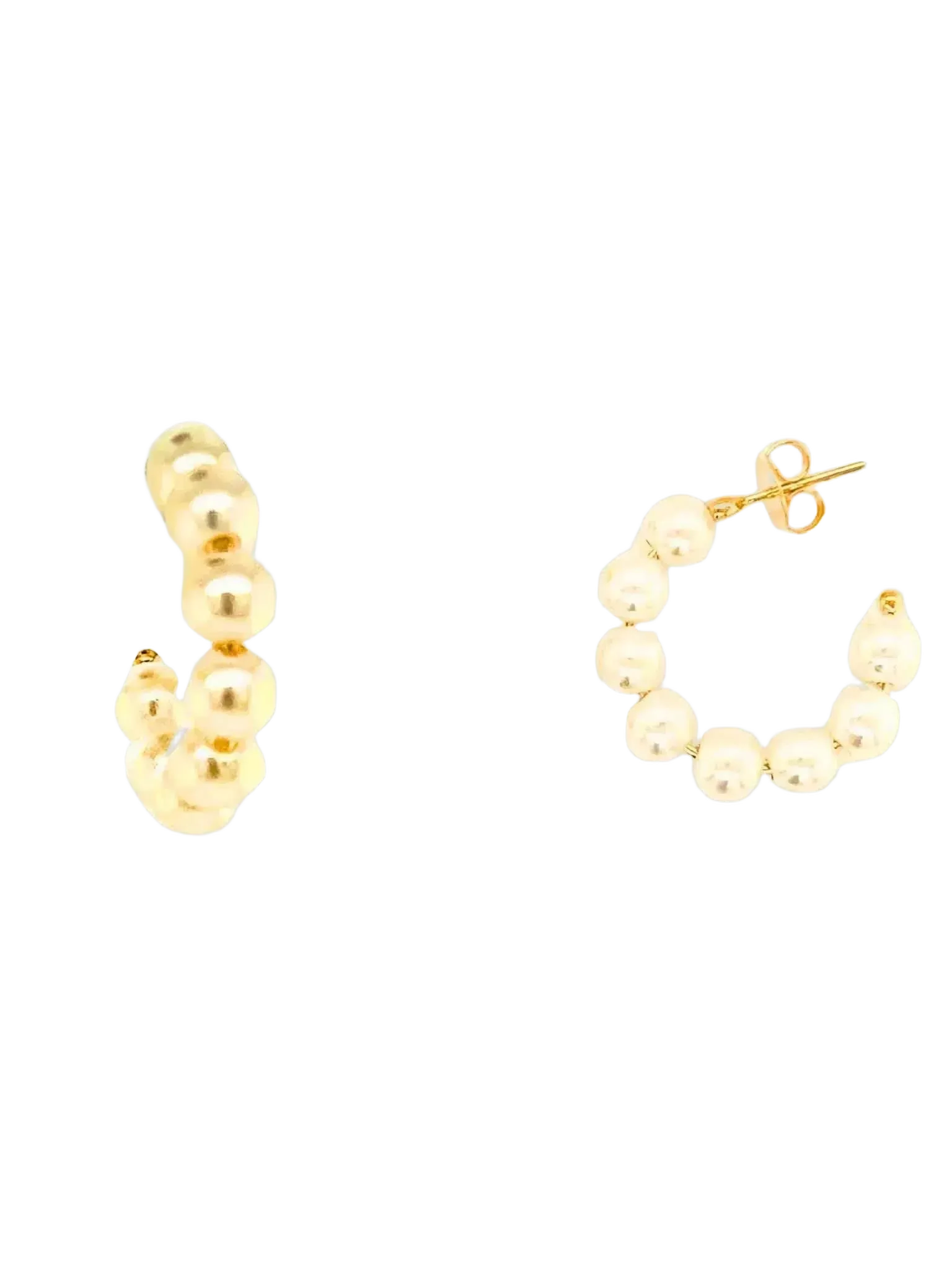 Mali Beads Mali Beads Chunky Pearl Hoops in - Jewelry | Queen Anna House of Fashion Women's Luxury Fashion