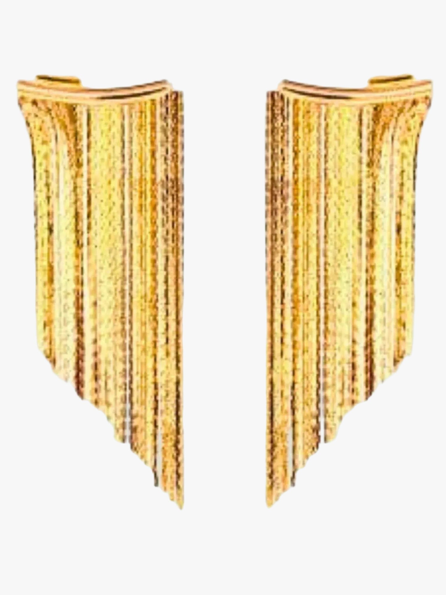 Mali Beads Mali Beads Curtain Mesh Earrings in Gold - Jewelry | Queen Anna House of Fashion Women's Luxury Fashion
