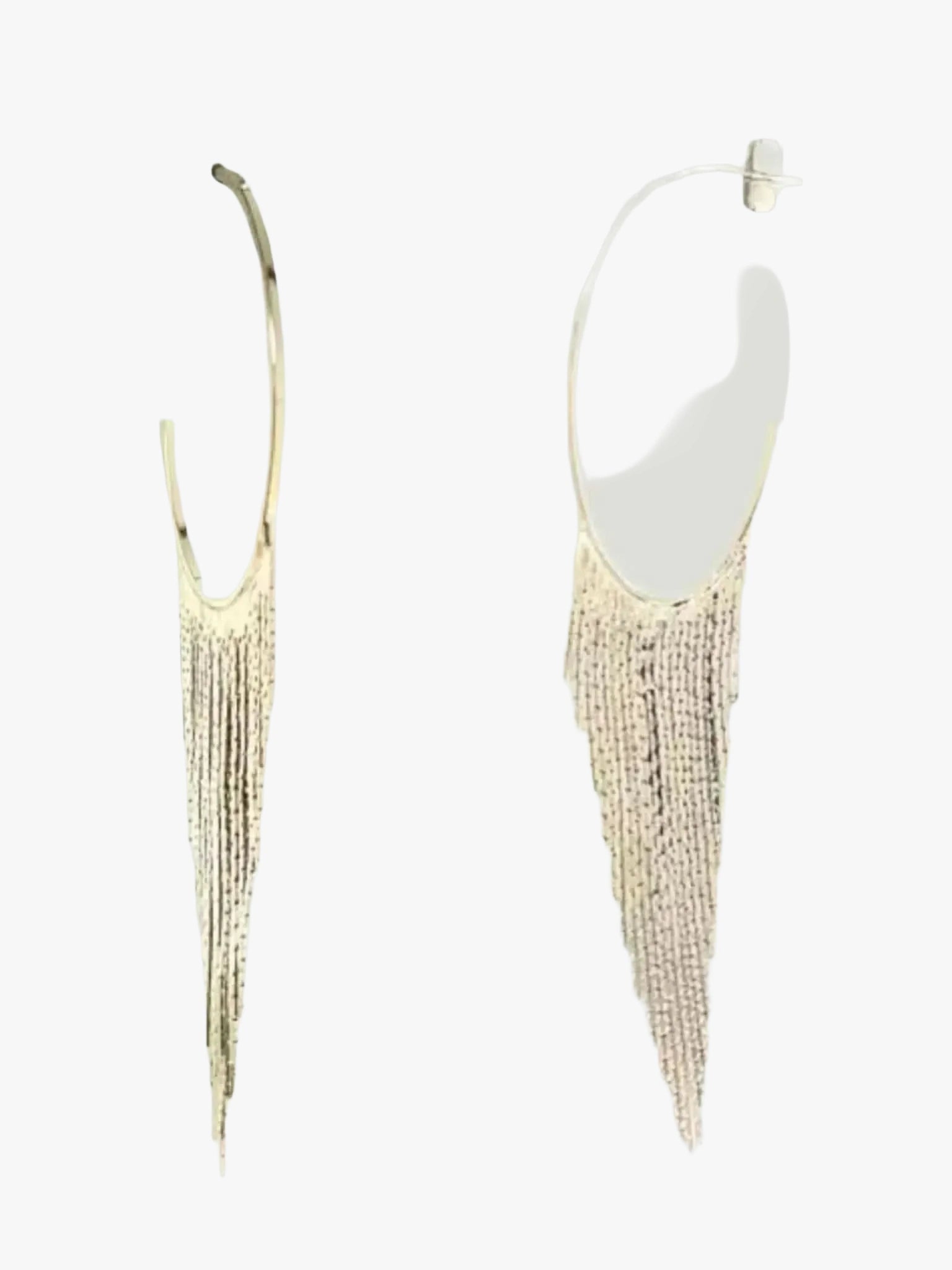 Mali Beads Mali Beads Hoop Mesh Silver Earrings in Silver - Jewelry | Queen Anna House of Fashion Women's Luxury Fashion