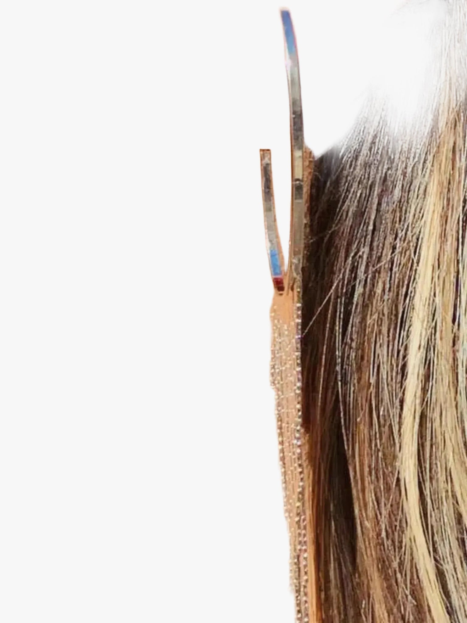 Mali Beads Mali Beads Hoop Mesh Silver Earrings in Silver - Jewelry | Queen Anna House of Fashion Women's Luxury Fashion