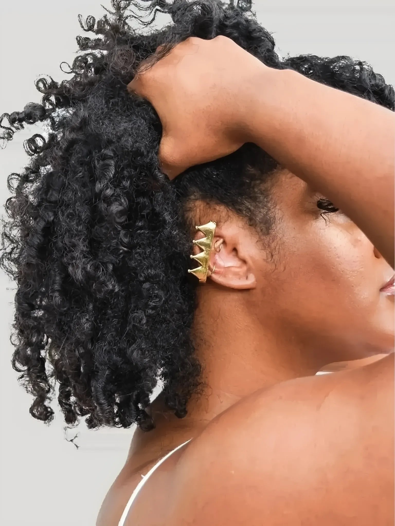 Nina Berenato Nina Berenato Crown Ear Cap in WHITE GOLD - Jewelry | Queen Anna House of Fashion Women's Luxury Fashion