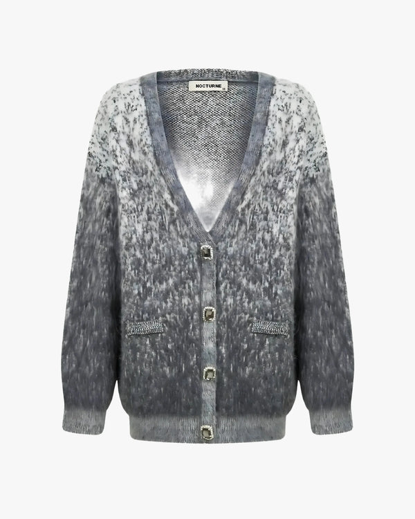 NOCTURNE Gradient Oversized Cardigan - Queen Anna House of Fashion
