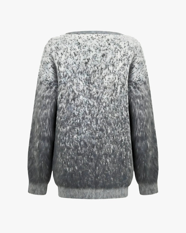 NOCTURNE Gradient Oversized Cardigan - Queen Anna House of Fashion