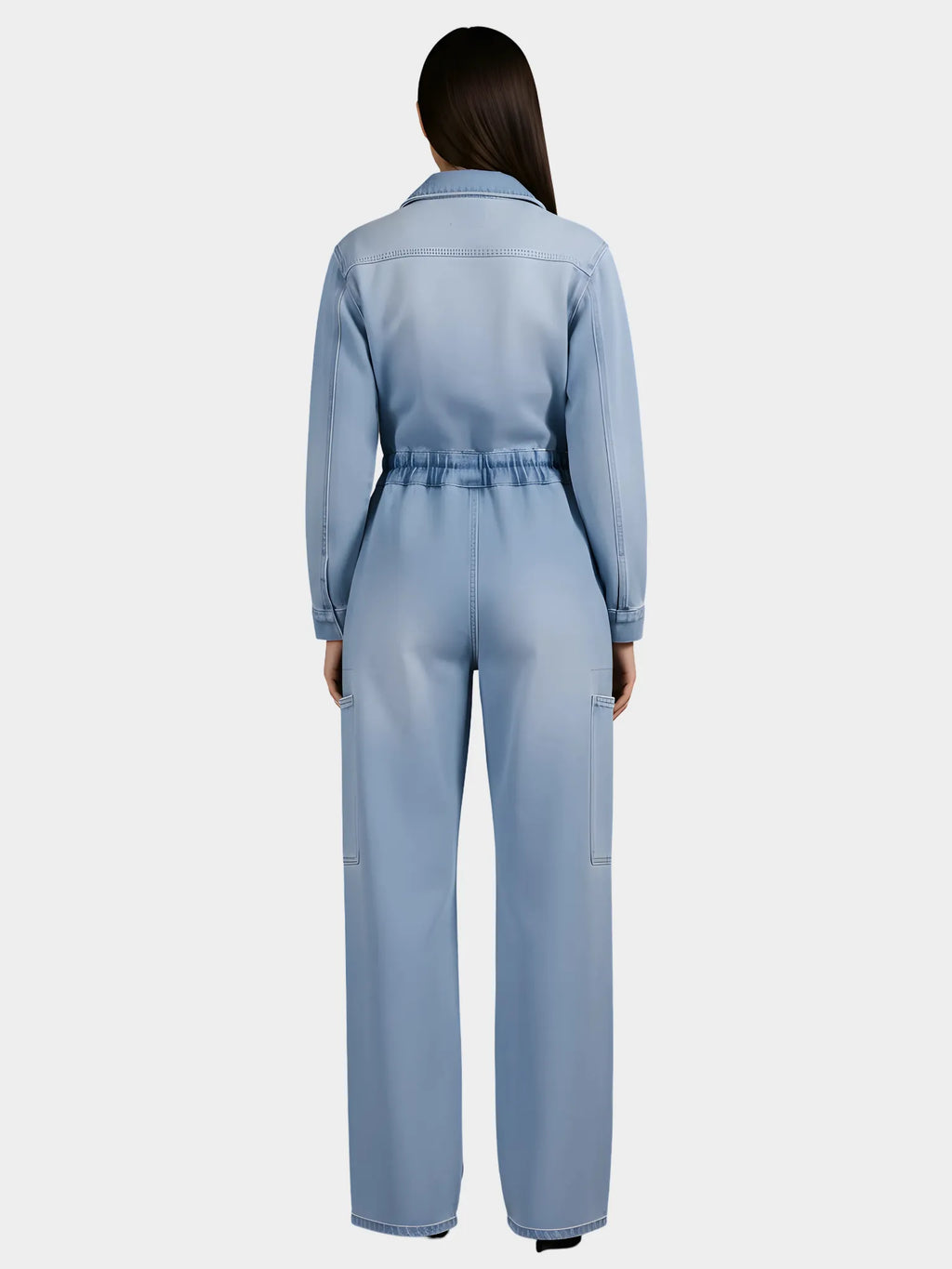 NOCTURNE NOCTURNE Denim Cargo Jumpsuit in XS - Bottom | Queen Anna House of Fashion Women's Luxury Fashion