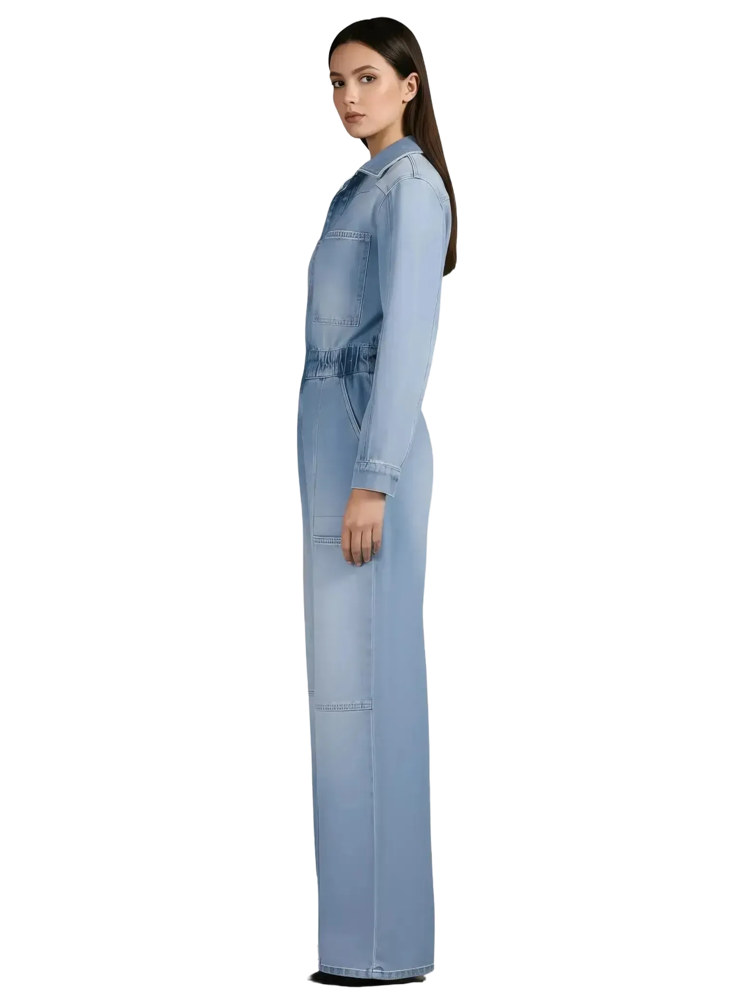 NOCTURNE NOCTURNE Denim Cargo Jumpsuit in XS - Bottom | Queen Anna House of Fashion Women's Luxury Fashion