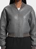 NOCTURNE NOCTURNE Vegan Leather Bomber Jacket in S - Outerwear | Queen Anna House of Fashion Women's Luxury Fashion
