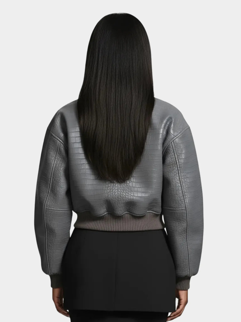 NOCTURNE NOCTURNE Vegan Leather Bomber Jacket in S - Outerwear | Queen Anna House of Fashion Women's Luxury Fashion