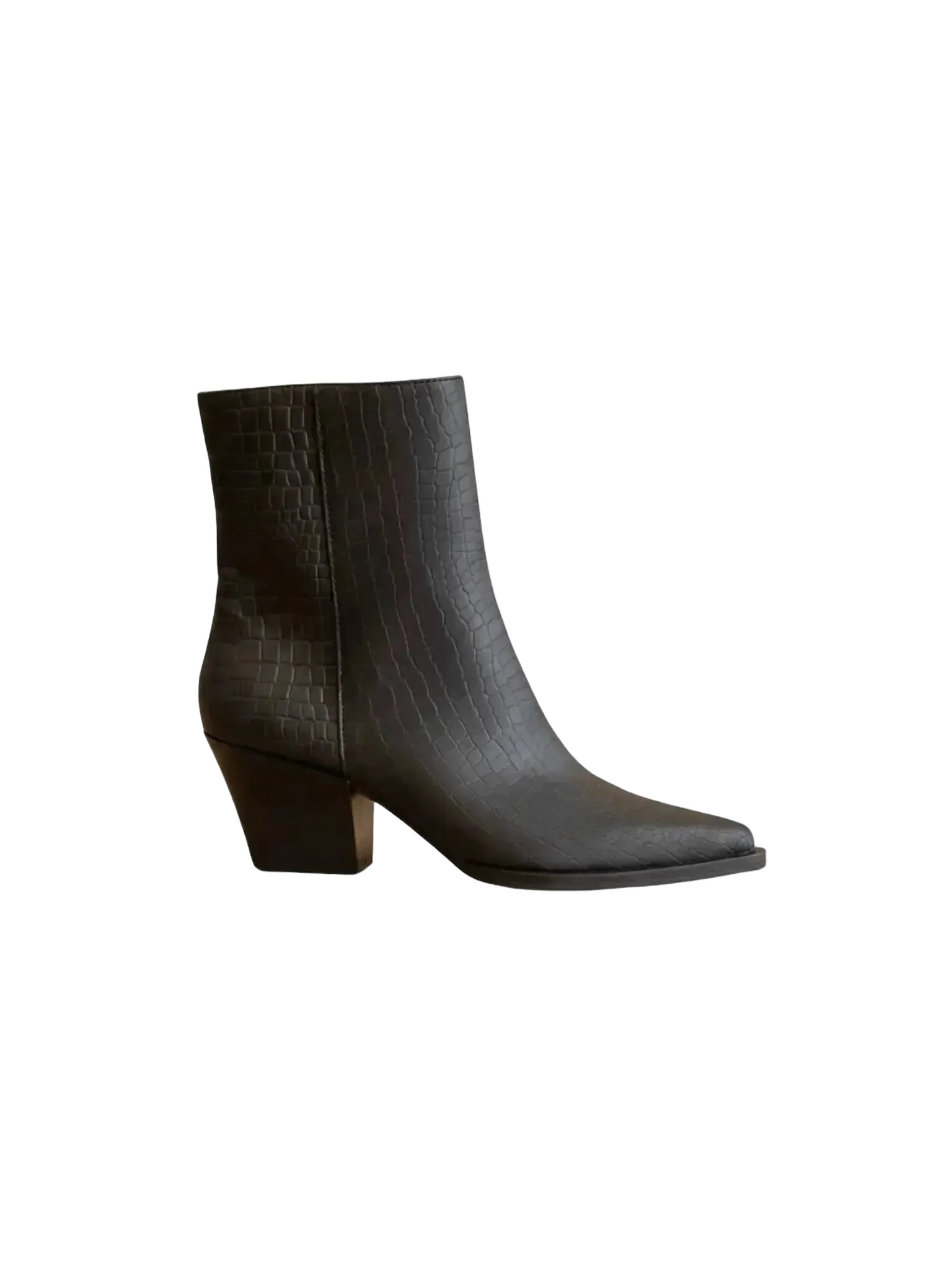 OASIS SOCIETY OASIS SOCIETY The Miley Alligator Print Pointed Toe Bootie in 6 - Shoes | Queen Anna House of Fashion Women's Luxury Fashion