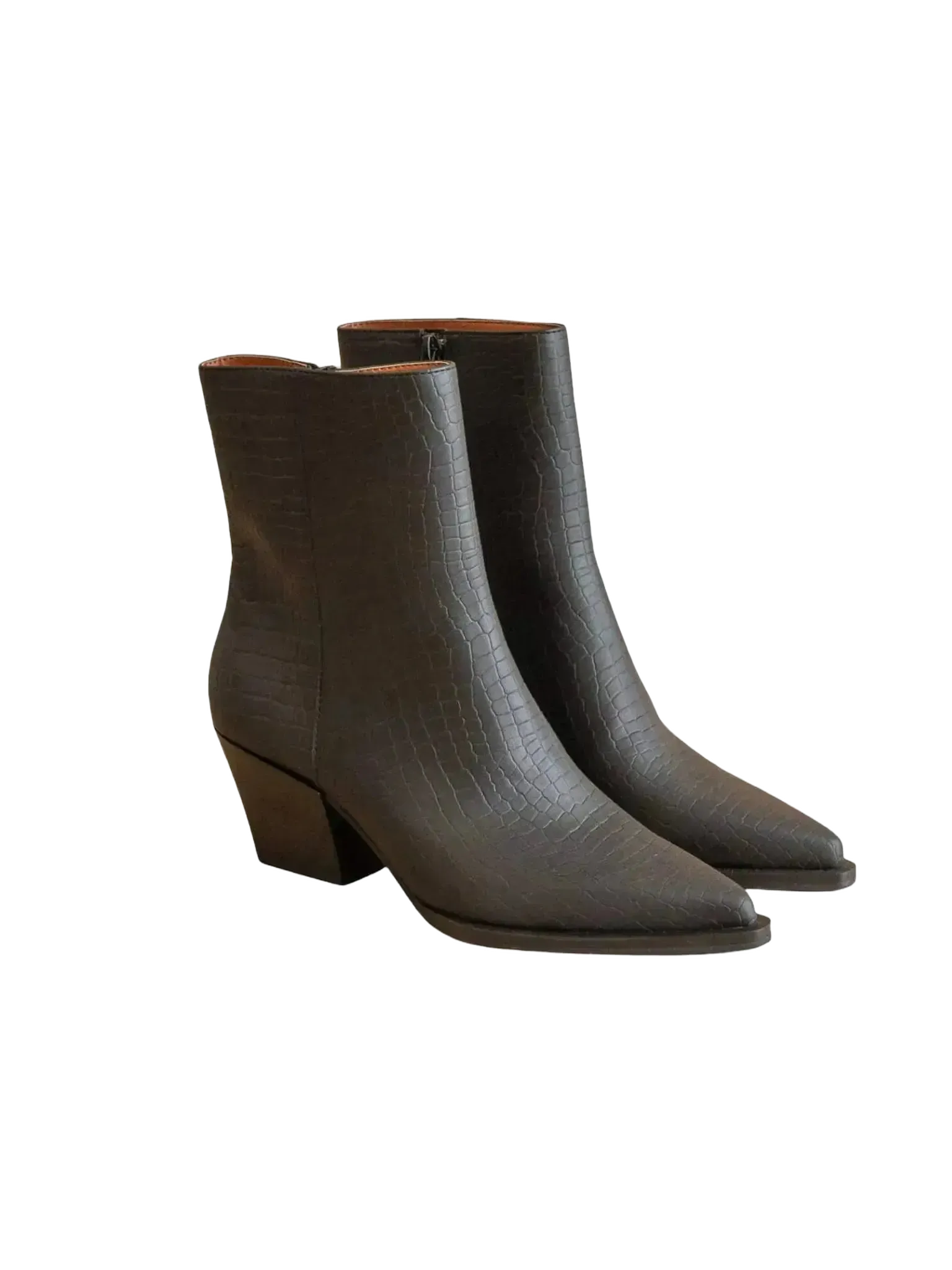 OASIS SOCIETY OASIS SOCIETY The Miley Alligator Print Pointed Toe Bootie in 6 - Shoes | Queen Anna House of Fashion Women's Luxury Fashion