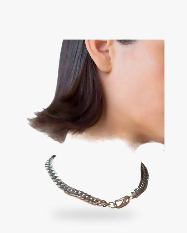 OUTOFOFFICE Chunky Silver Chain Necklace - Queen Anna House of Fashion
