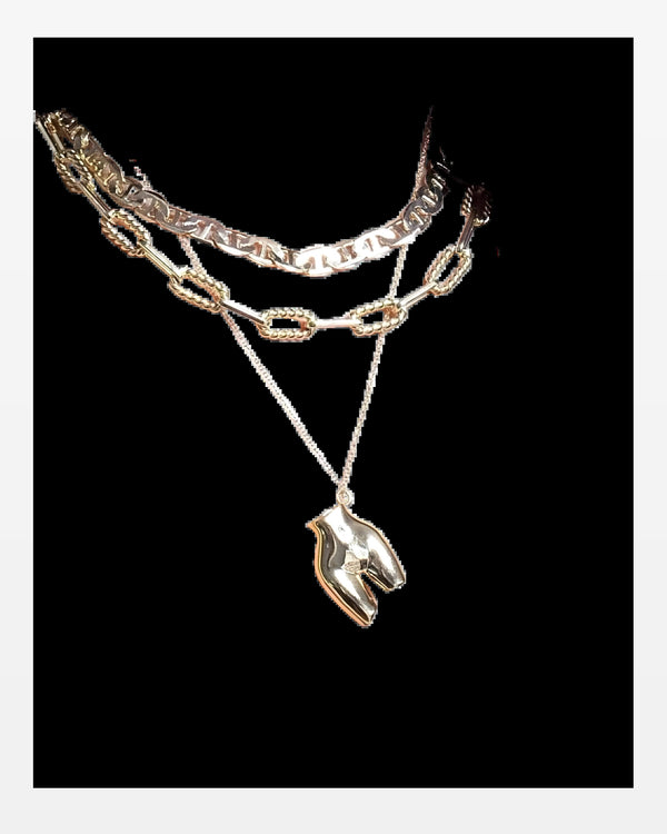 OUTOFOFFICE Figure Charm Necklace - Queen Anna House of Fashion