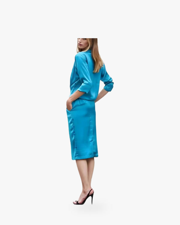 Overlover Betty Satin Dress - Queen Anna House of Fashion