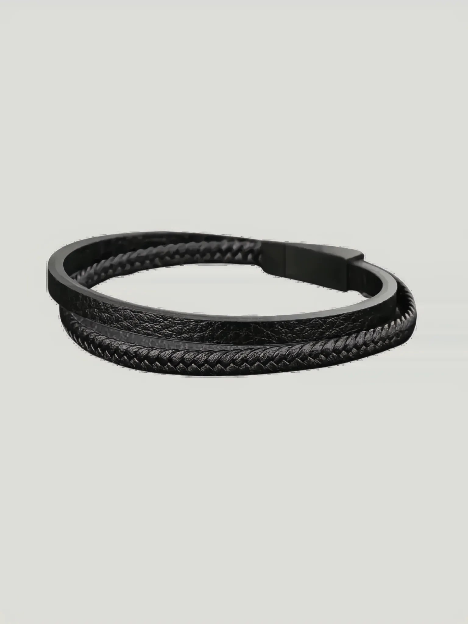 PAX Paris PAX Paris Braided Leather Wrap Bracelet in BLACK - Jewelry | Queen Anna House of Fashion Women's Luxury Fashion