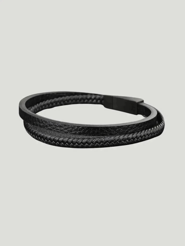 PAX Paris PAX Paris Braided Leather Wrap Bracelet in BLACK - Jewelry | Queen Anna House of Fashion Women's Luxury Fashion