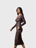 Q2 Q2 Leopard Print Fitted Dress in S - Dress | Queen Anna House of Fashion Women's Luxury Fashion
