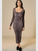 Q2 Q2 Leopard Print Fitted Dress in S - Dress | Queen Anna House of Fashion Women's Luxury Fashion